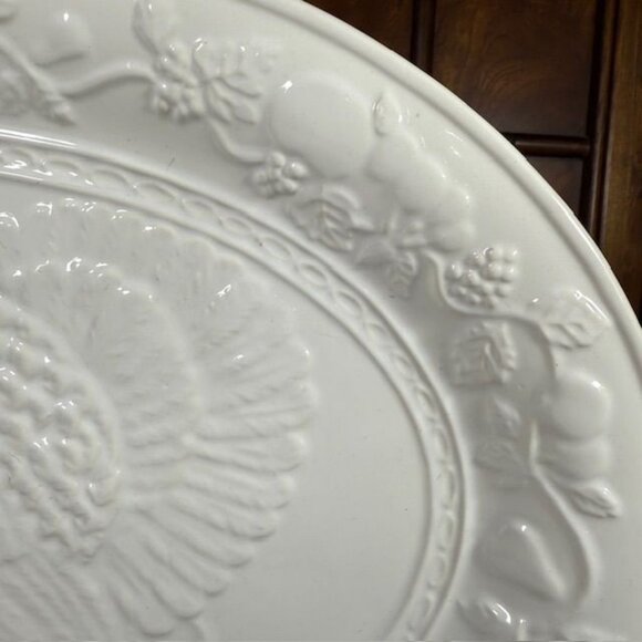 Vintage Gibson Housewares 18 3/8" Ivory Premium Ceramic Oval Turkey Platter - Picture 6 of 12